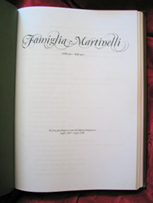 Libro di famiglia, versione elegante, particolare interno.